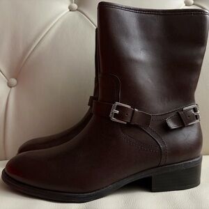 Ralph Lauren Brown Leather Mesi Boots